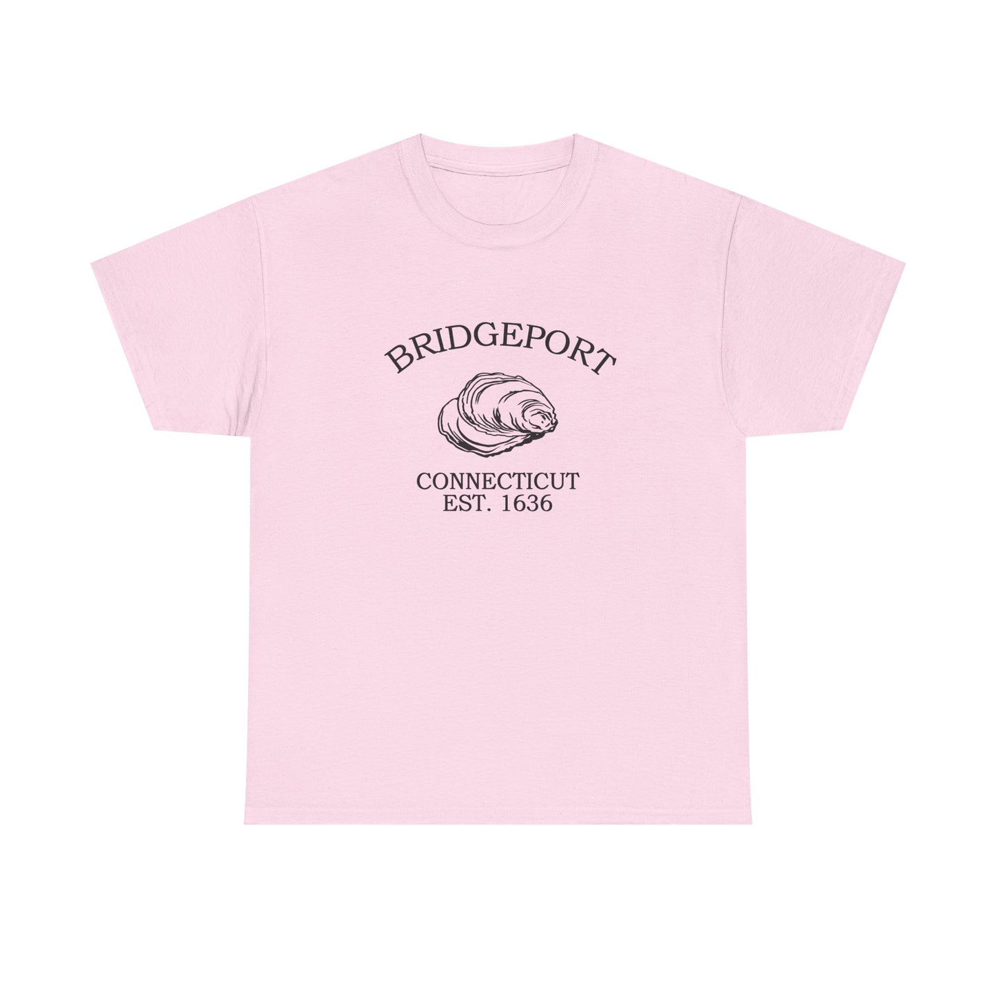 Bridgeport Connecticut Vintage Retro Unisex Heavy Cotton Tee - Black Logo