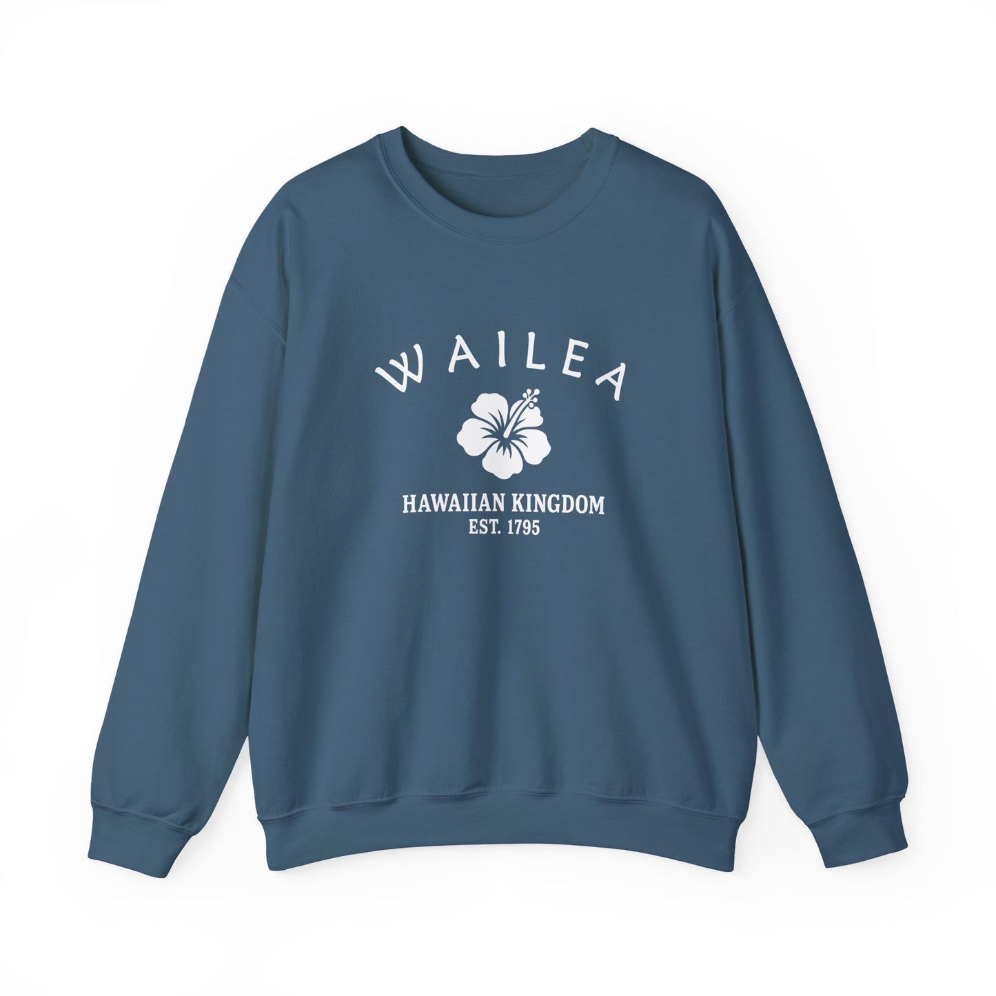 Wailea Hawaii Vintage Retro Unisex Heavy Crewneck Sweatshirt - White Logo