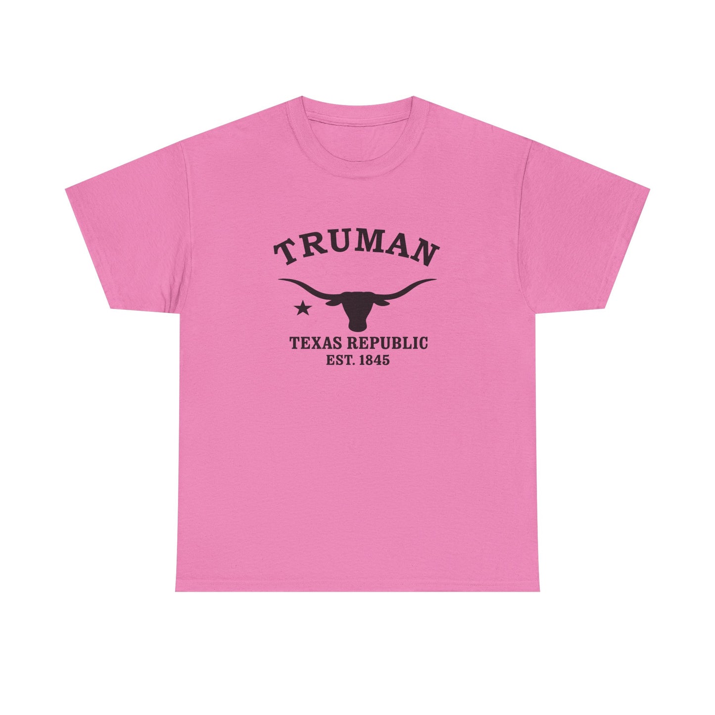 Truman Texas Vintage Retro Unisex Heavy Cotton Tee - Black Logo