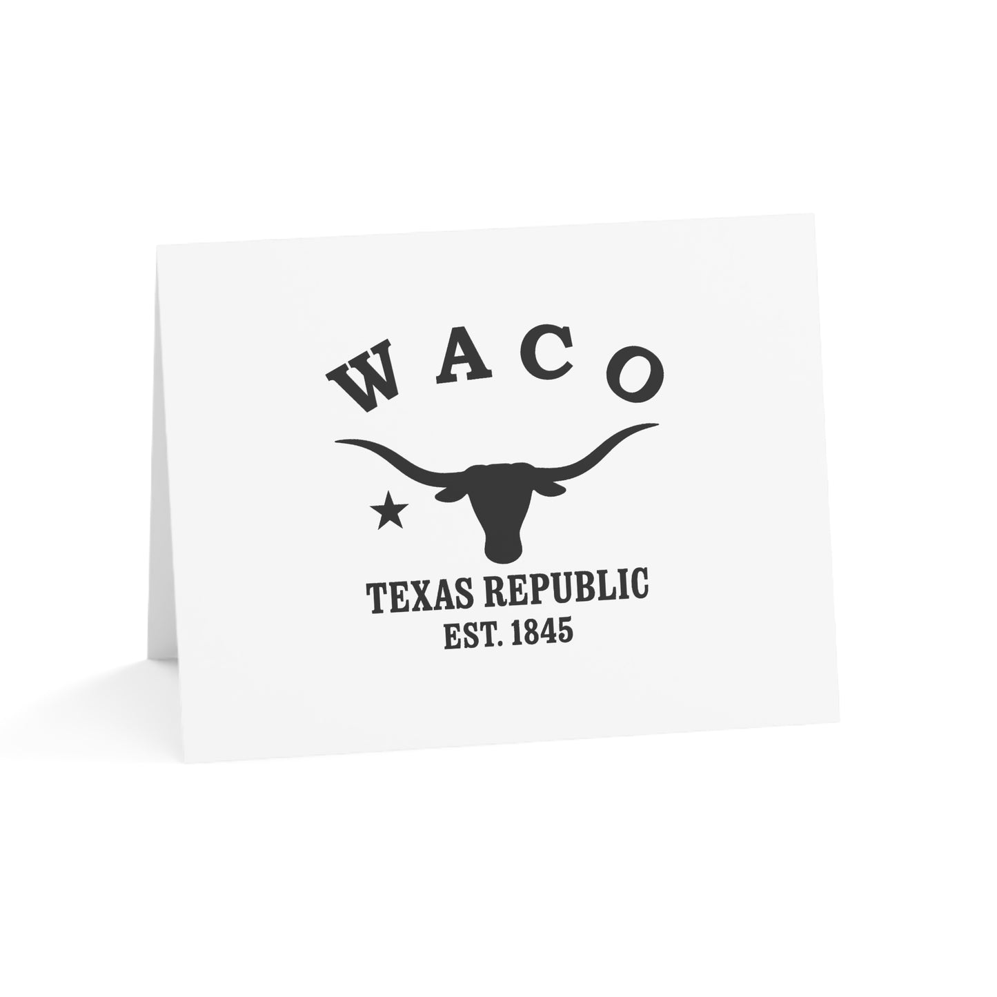 Waco Texas Vintage Retro Thank You Card Set - Black Logo