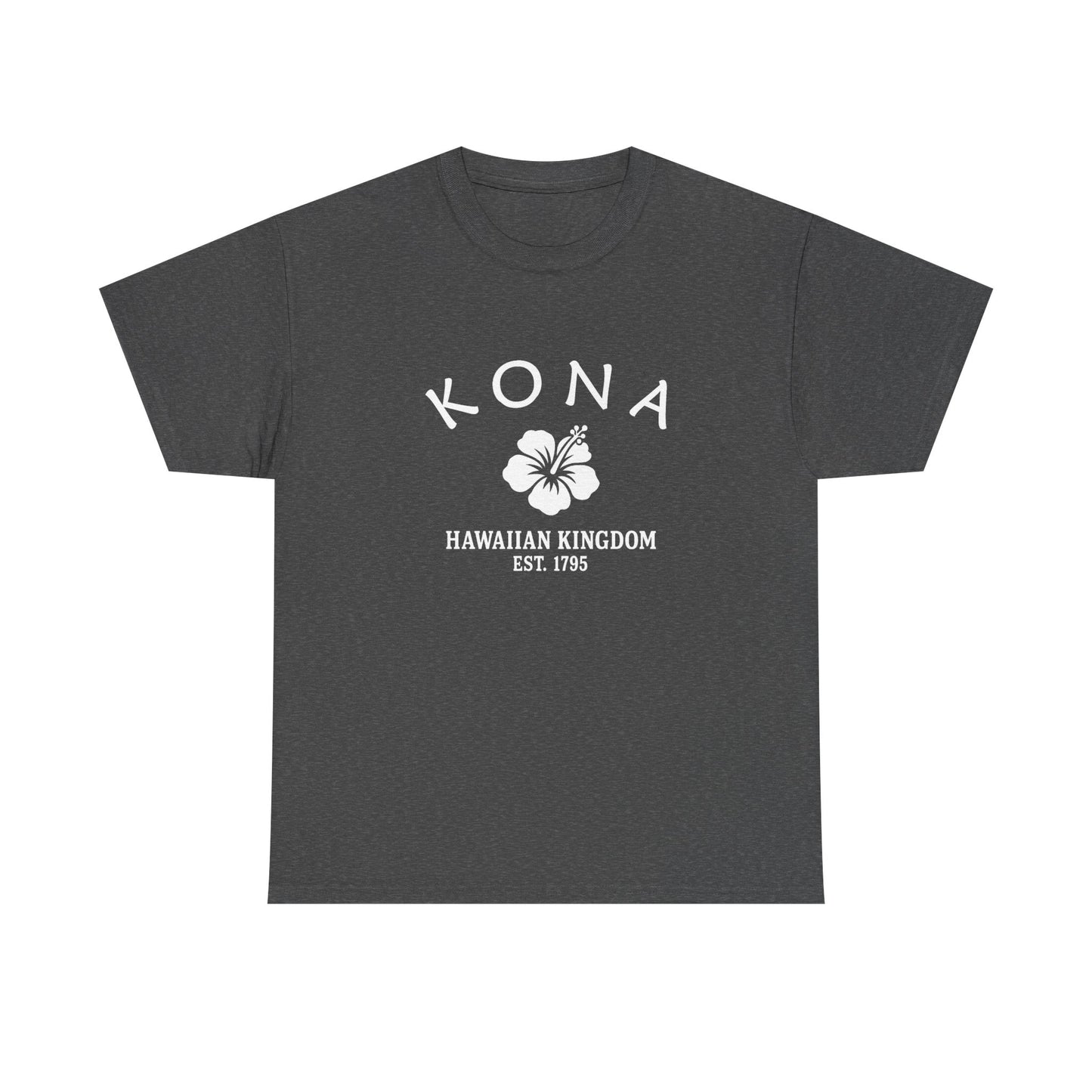 Kona Hawaii Vintage Retro Unisex Heavy Cotton Tee - White Logo
