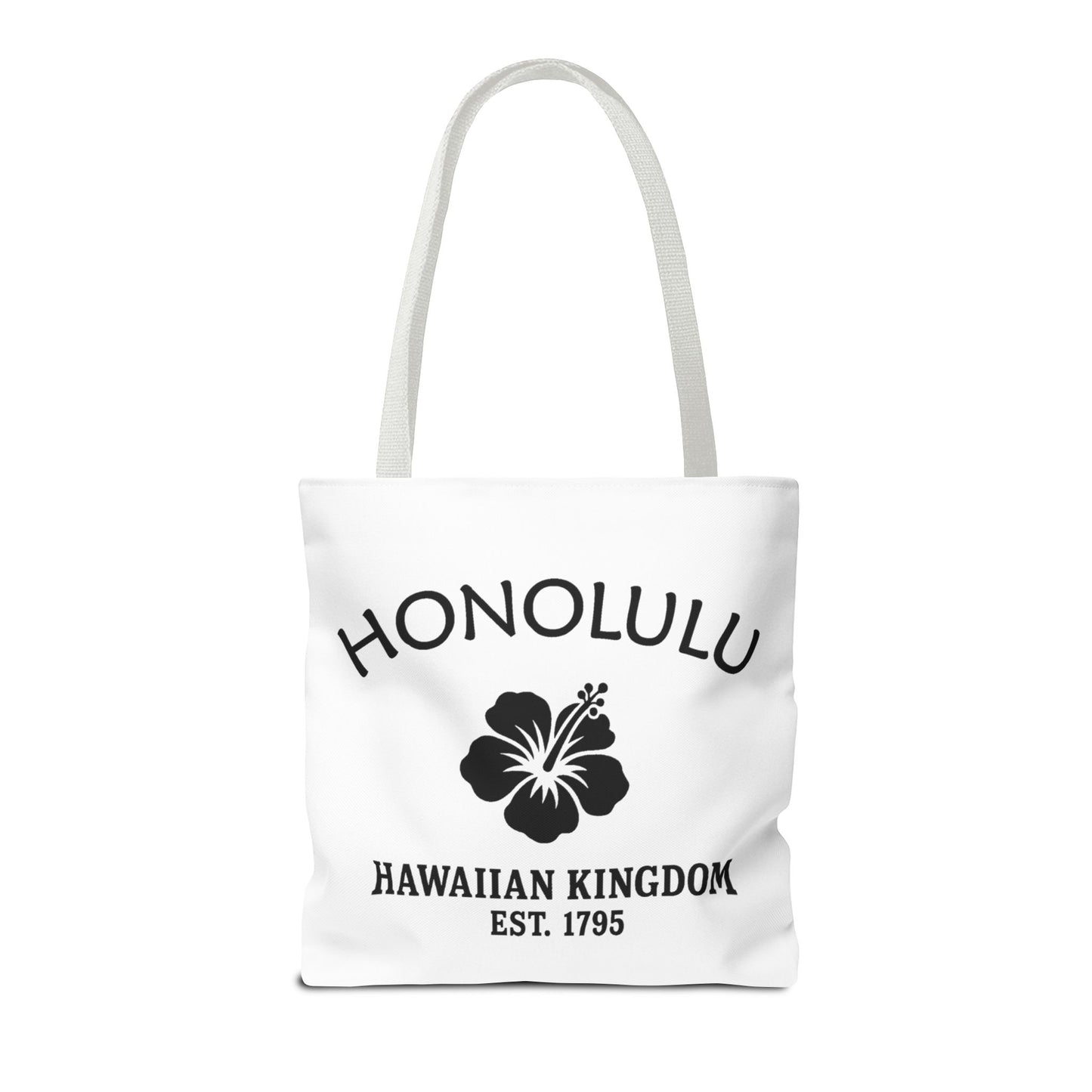 Honolulu Hawaii Vintage Retro Light Canvas Tote - Black Logo