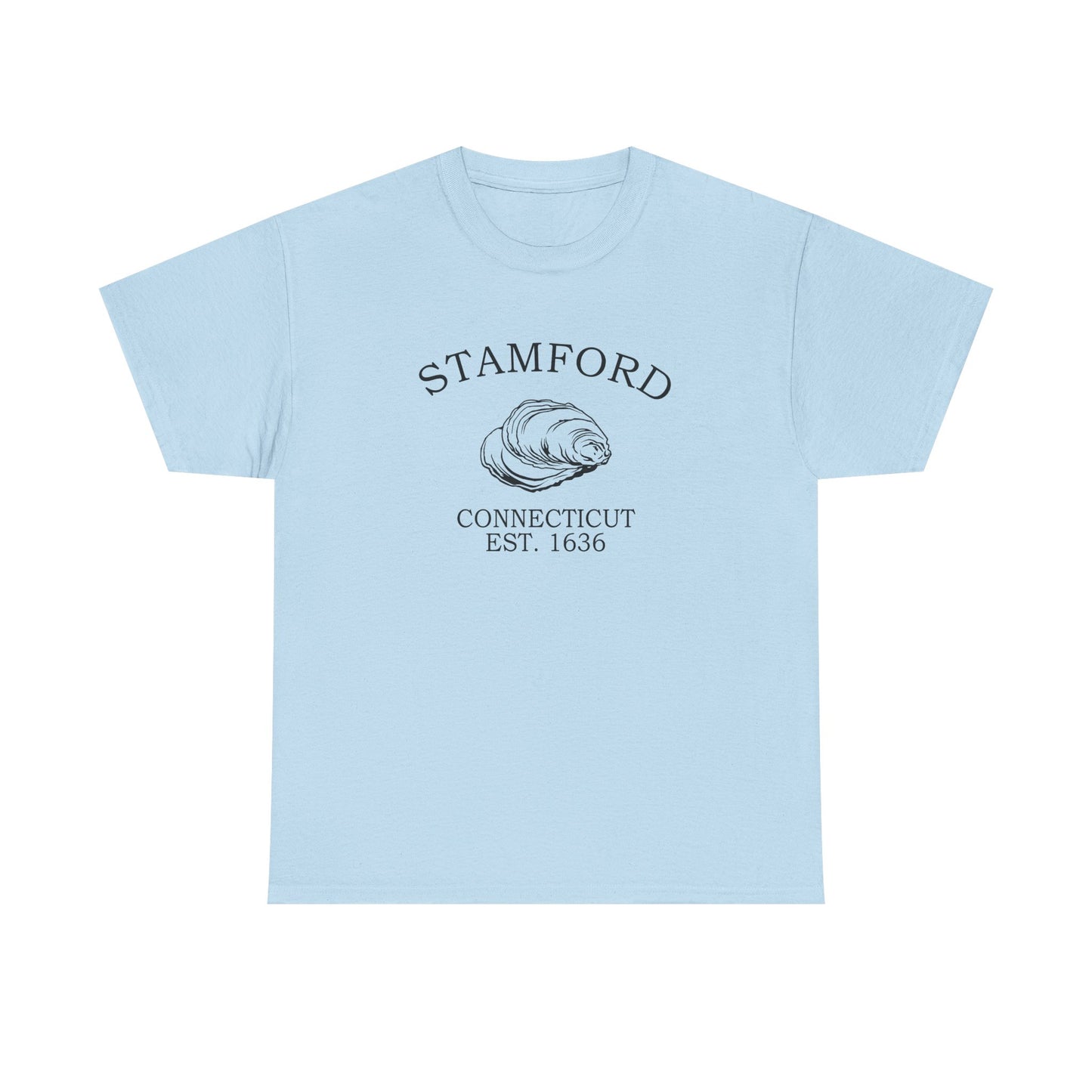 Stamford Connecticut Vintage Retro Unisex Heavy Cotton Tee - Black Logo