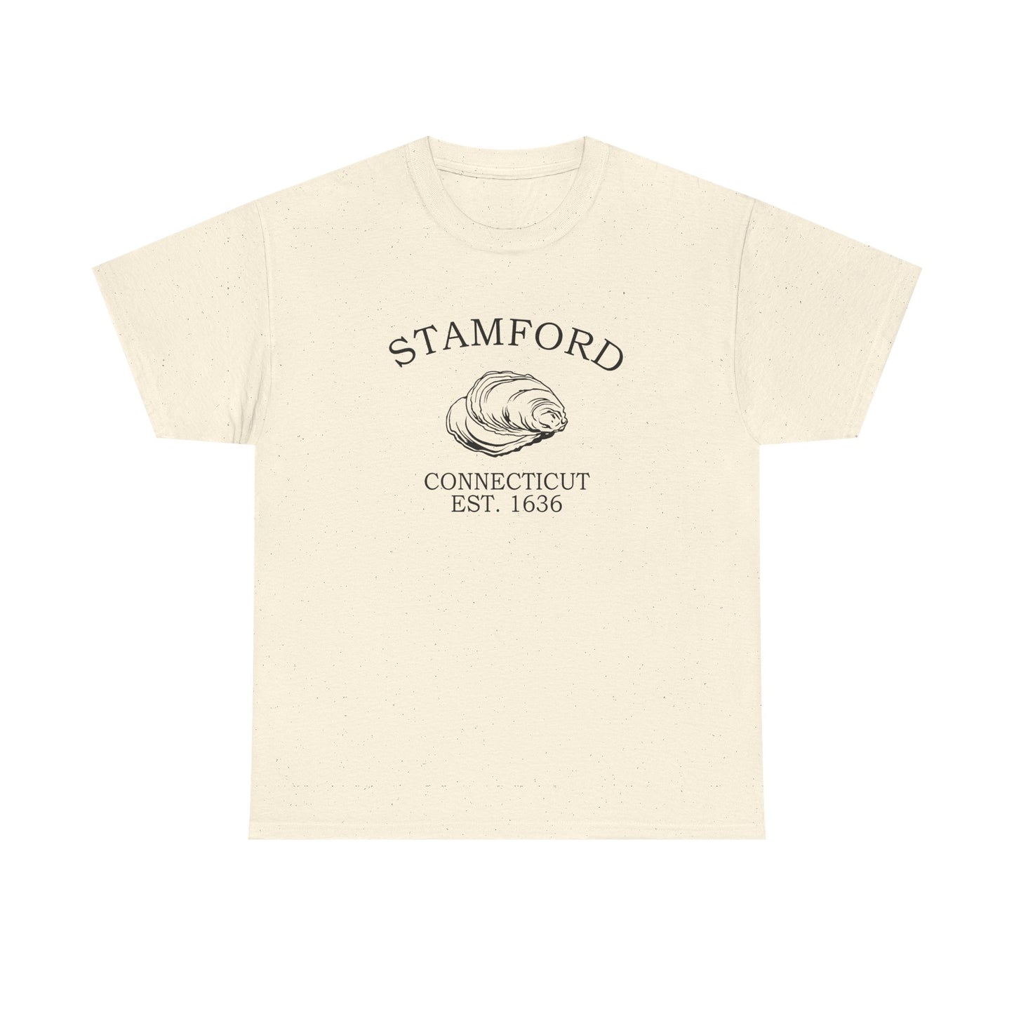 Stamford Connecticut Vintage Retro Unisex Heavy Cotton Tee - Black Logo