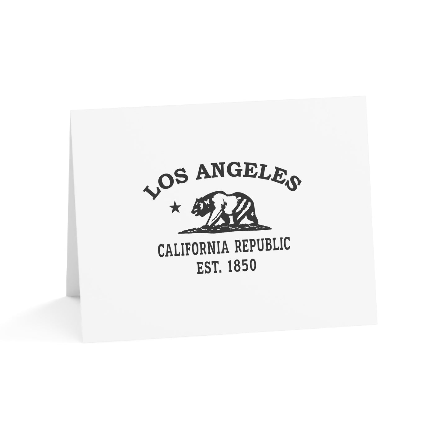 Los Angeles California Vintage Retro Thank You Card Set - Black Logo