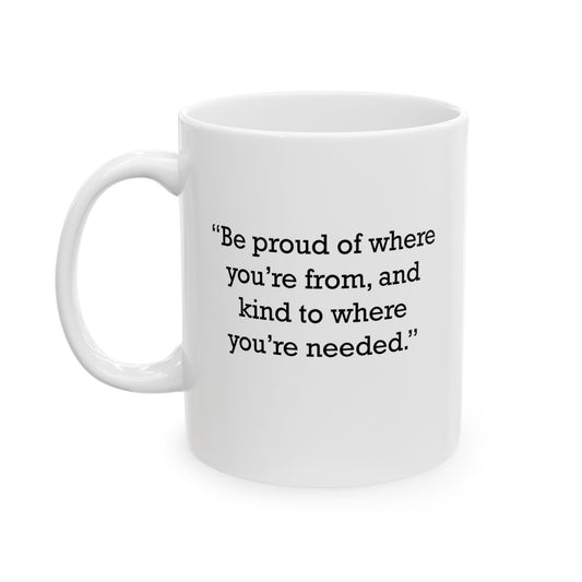 Quote 33 Be Proud Of Vintage Retro Ceramic Mug - Black Logo