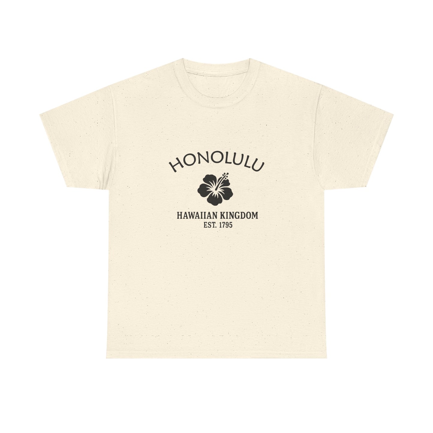 Honolulu Hawaii Vintage Retro Unisex Heavy Cotton Tee - Black Logo