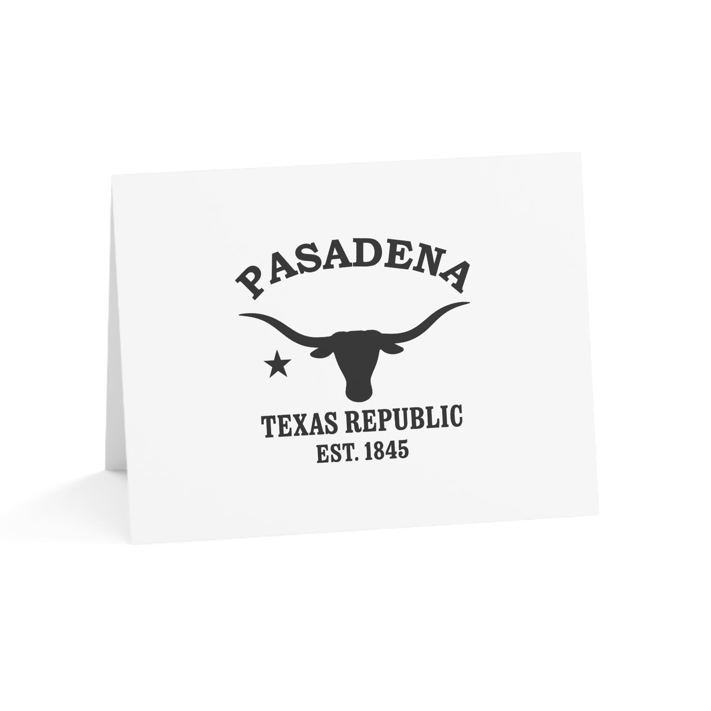 Pasadena Texas Vintage Retro Thank You Card Set - Black Logo