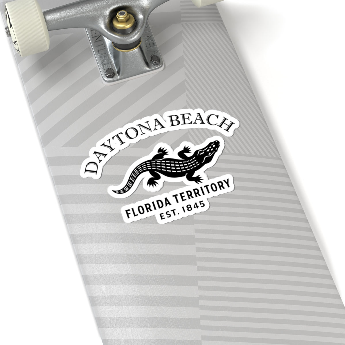 Daytona Beach Florida Vintage Retro Vinyl Sticker - Black Logo