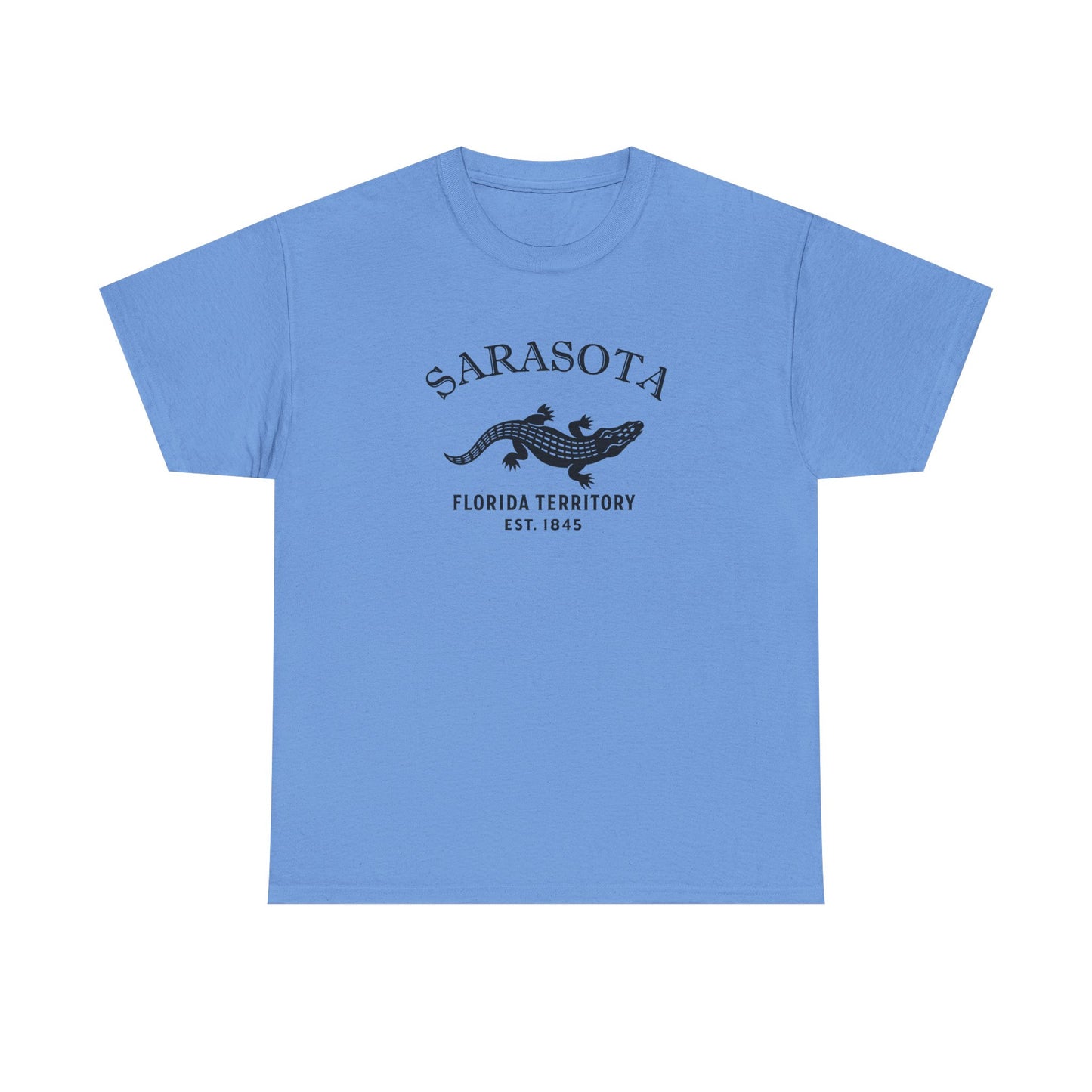 Sarasota Florida Vintage Retro Unisex Heavy Cotton Tee - Black Logo