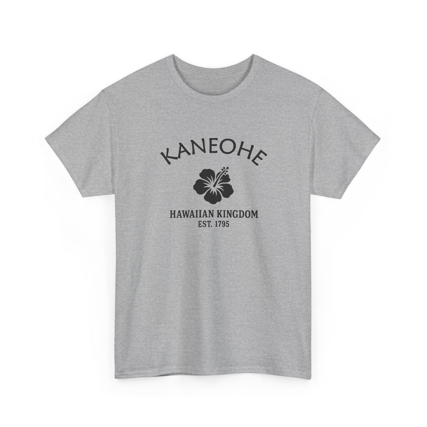 Kaneohe Hawaii Vintage Retro Unisex Heavy Cotton Tee - Black Logo