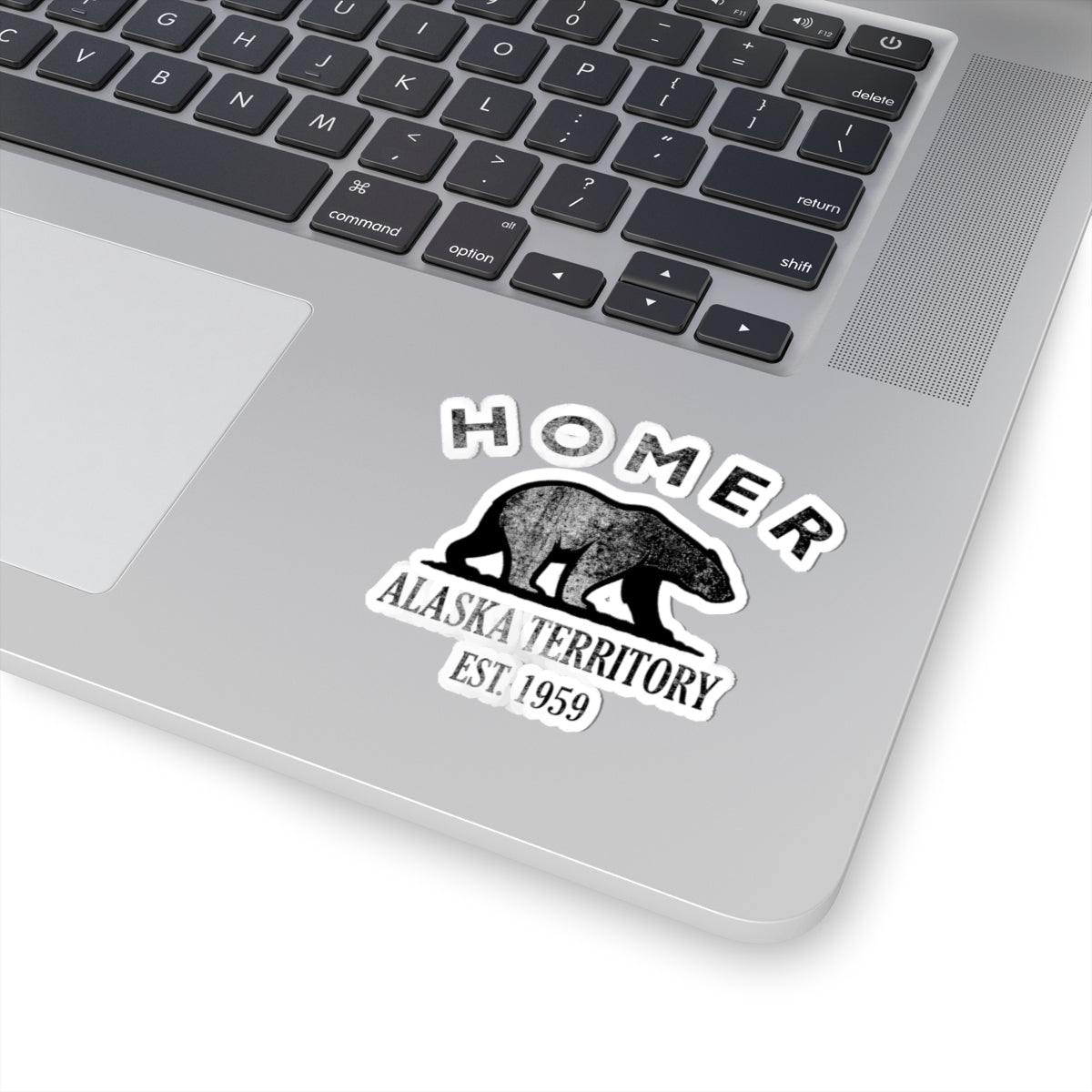 Homer Alaska Vintage Retro Vinyl Sticker - Black Logo