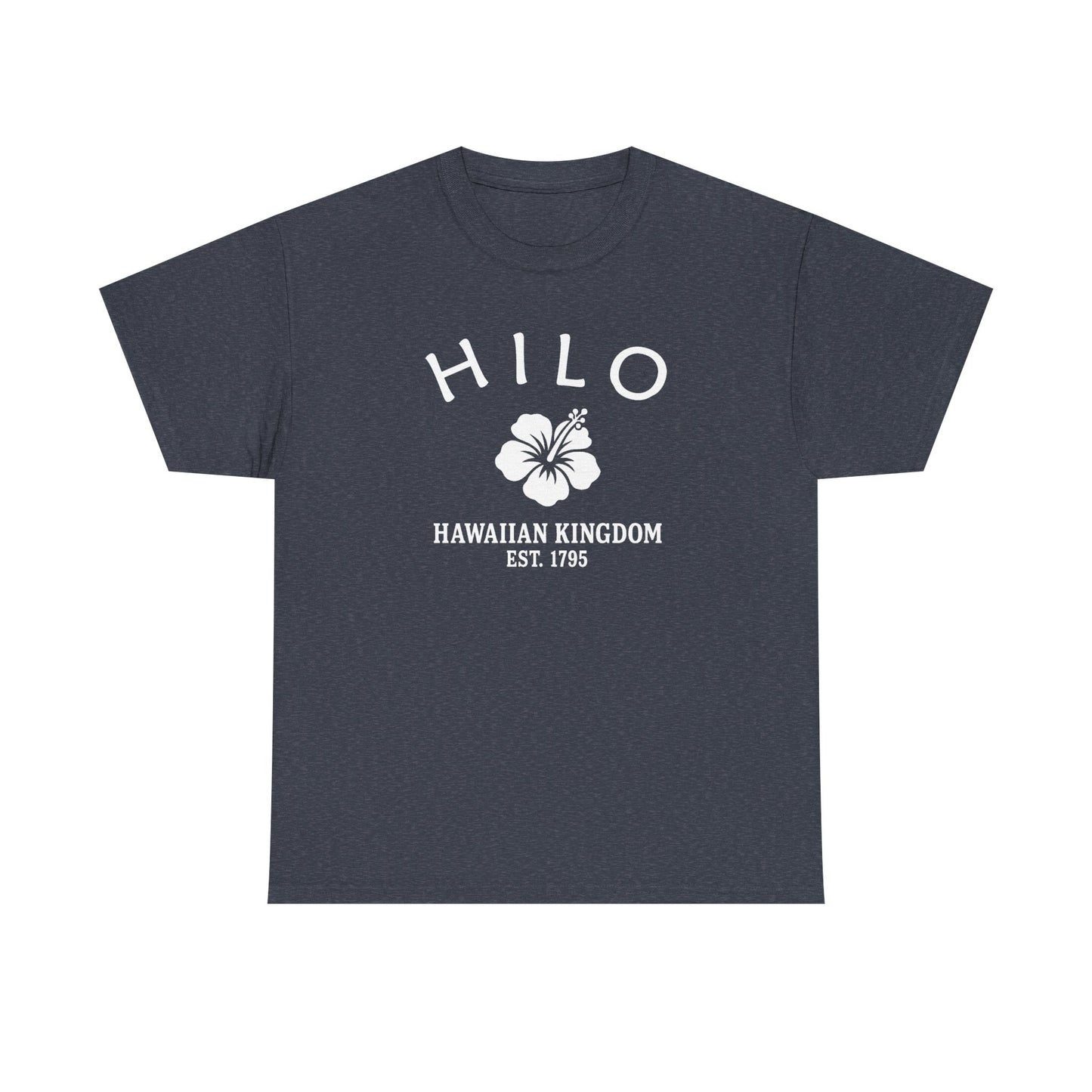 Hilo Hawaii Vintage Retro Unisex Heavy Cotton Tee - White Logo