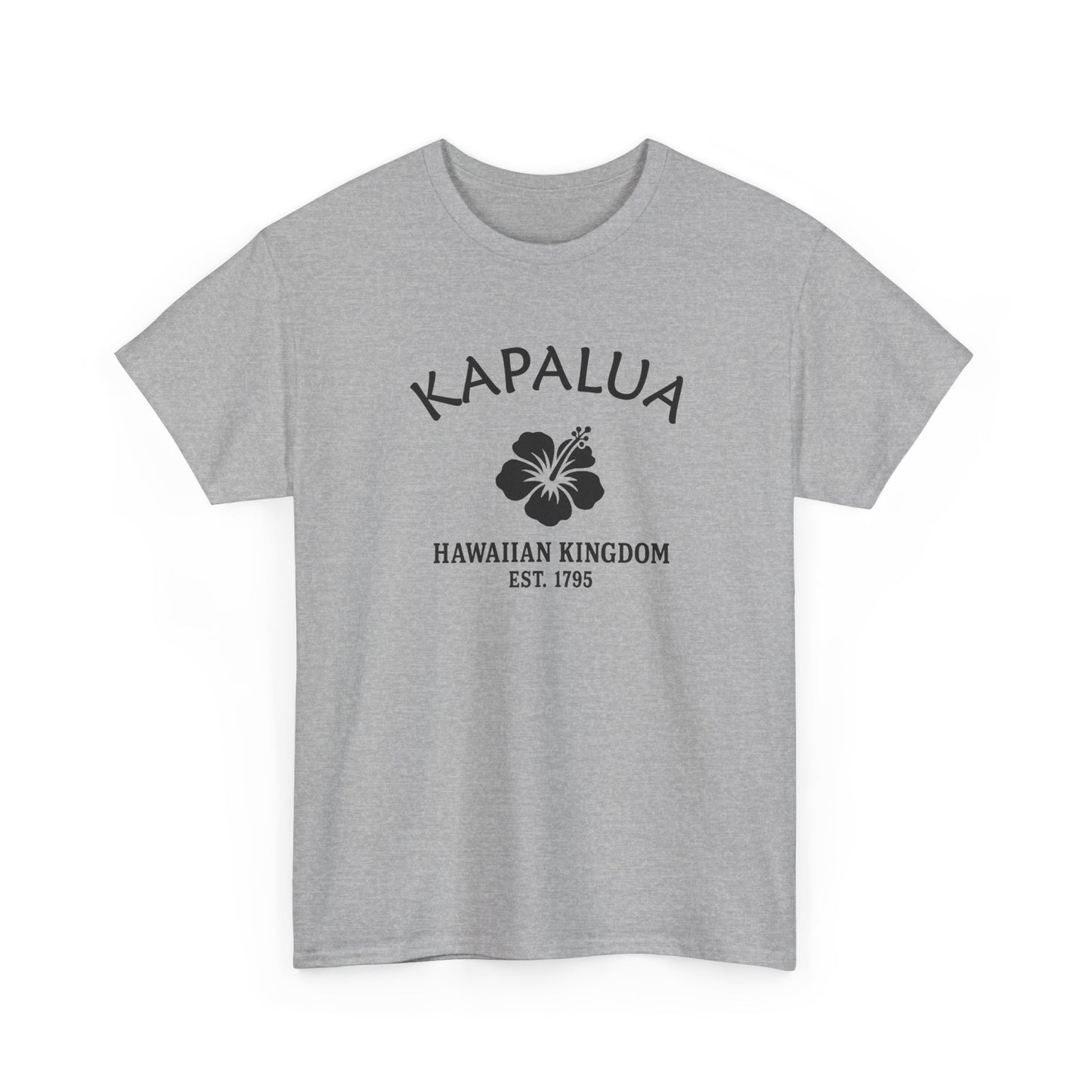 Kapalua Hawaii Vintage Retro Unisex Heavy Cotton Tee - Black Logo