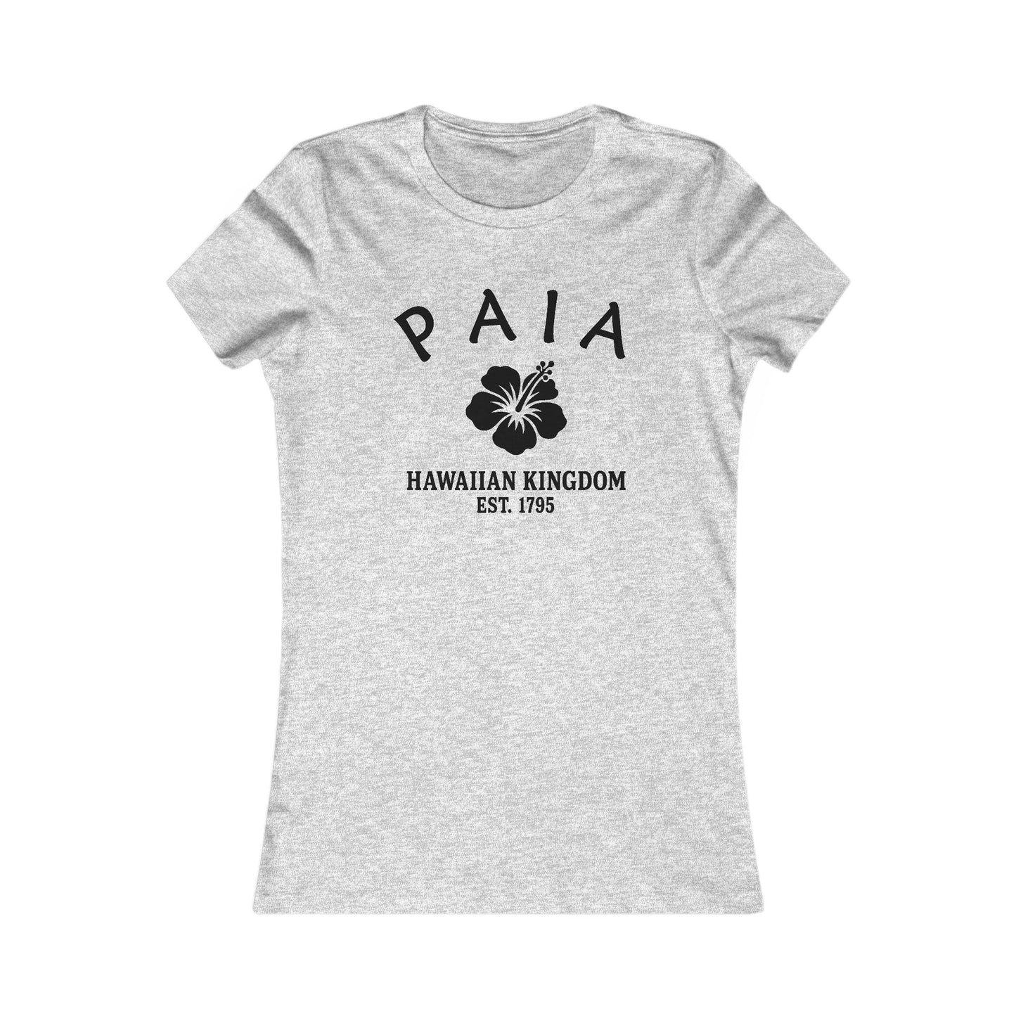 Paia Hawaii Ringspun Cotten Fitted Vintage Retro Womens Tee - Black Logo