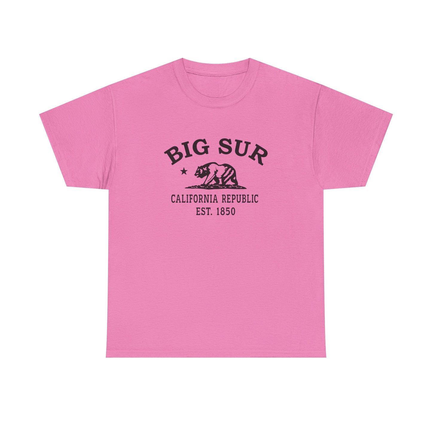Big Sur California Vintage Retro Unisex Heavy Cotton Tee - Black Logo