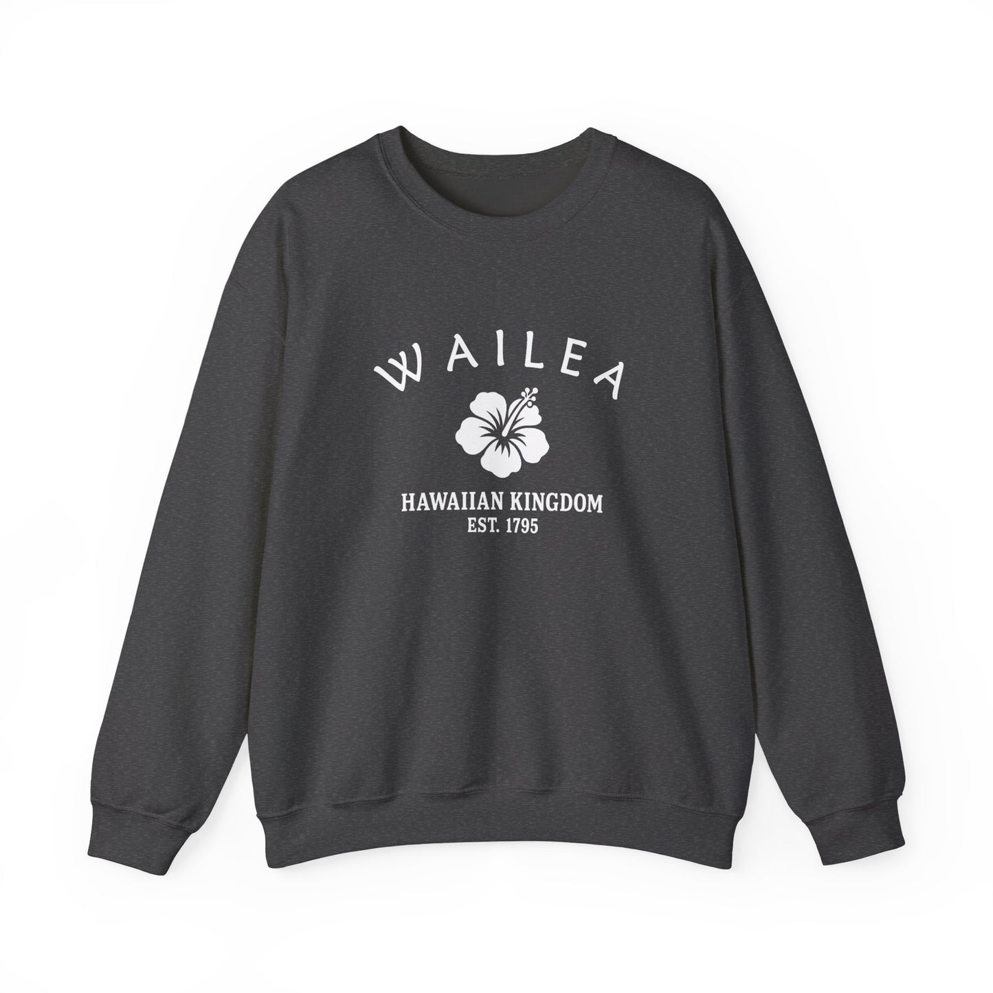 Wailea Hawaii Vintage Retro Unisex Heavy Crewneck Sweatshirt - White Logo