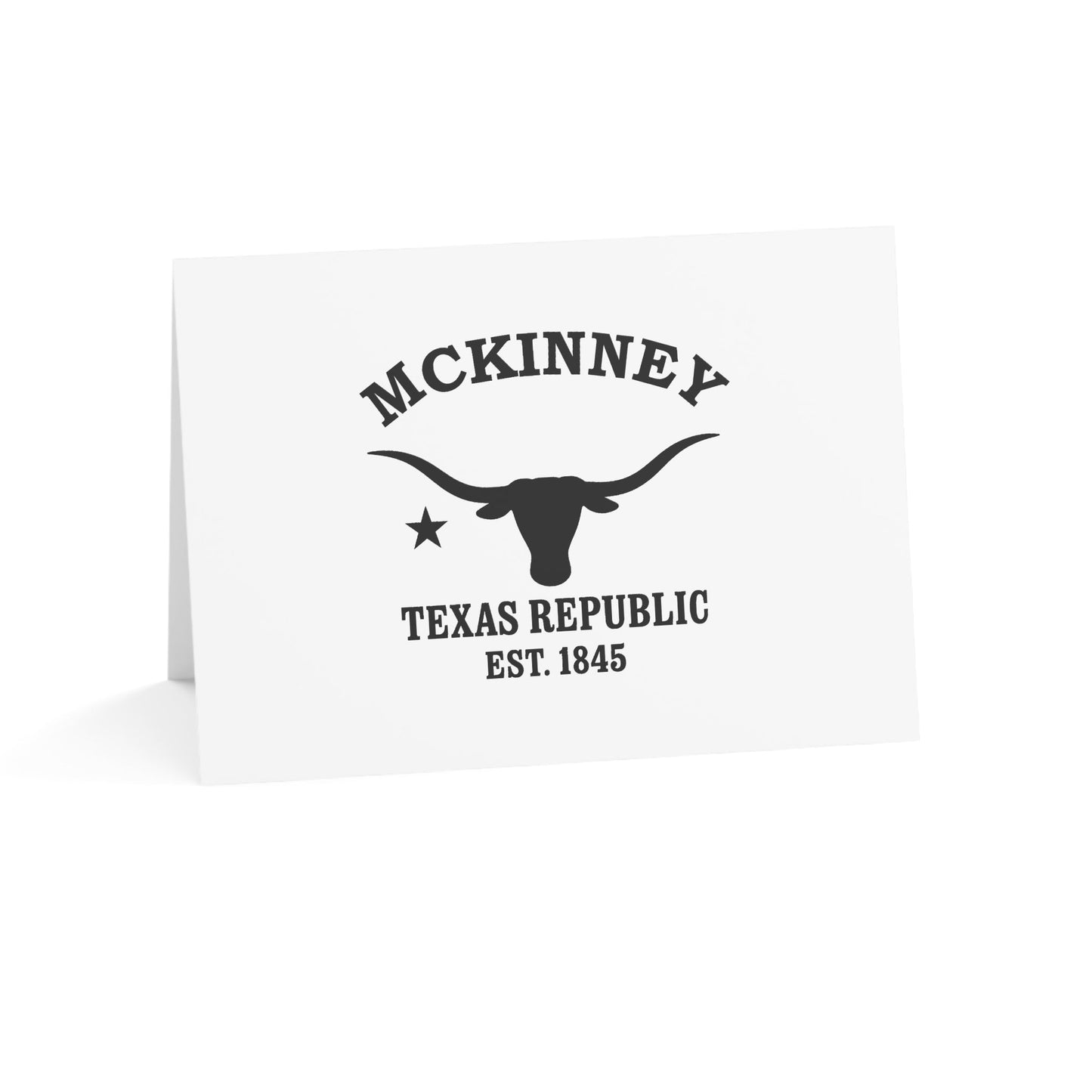 McKinney Texas Vintage Retro Thank You Card Set - Black Logo