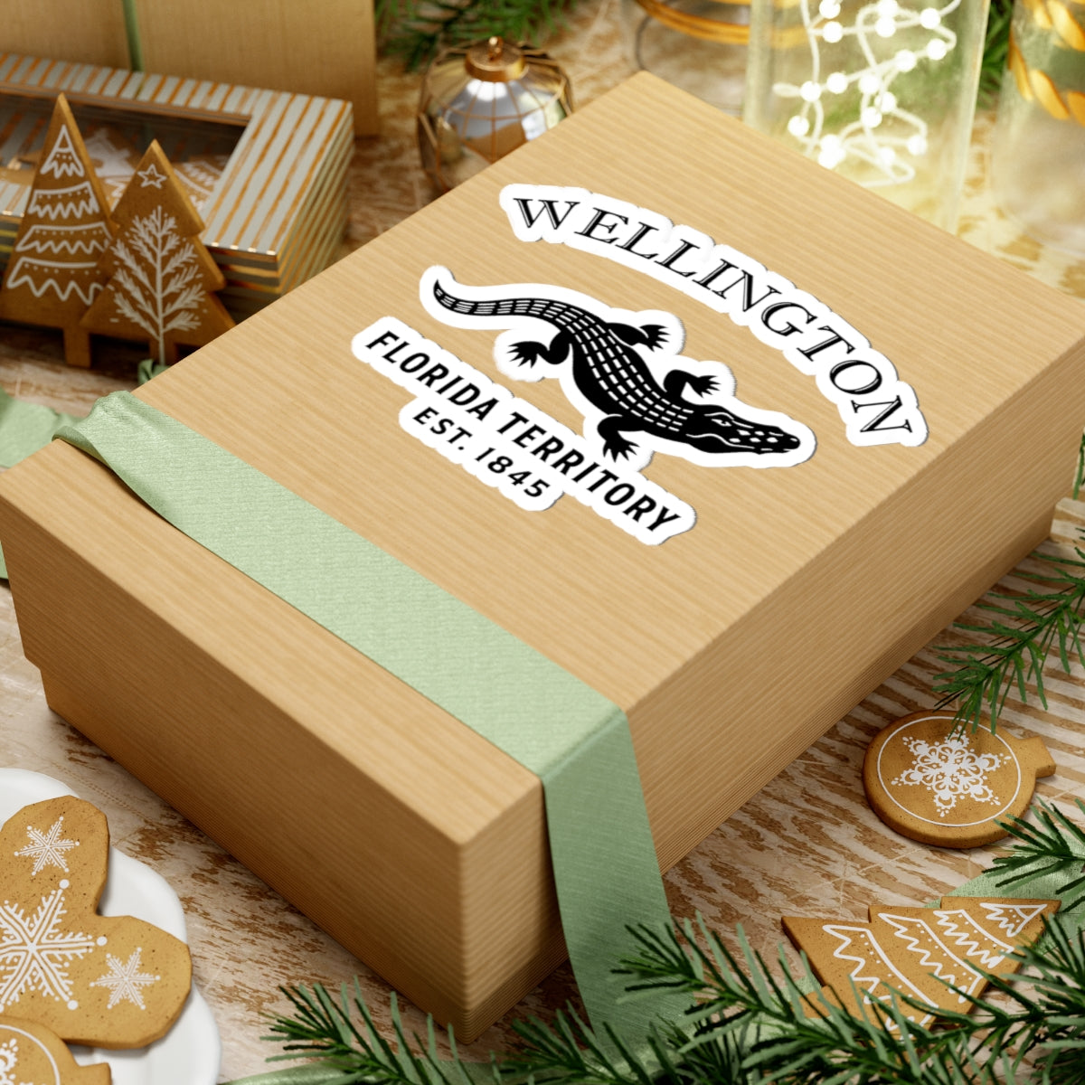 Wellington Florida Vintage Retro Vinyl Sticker - Black Logo