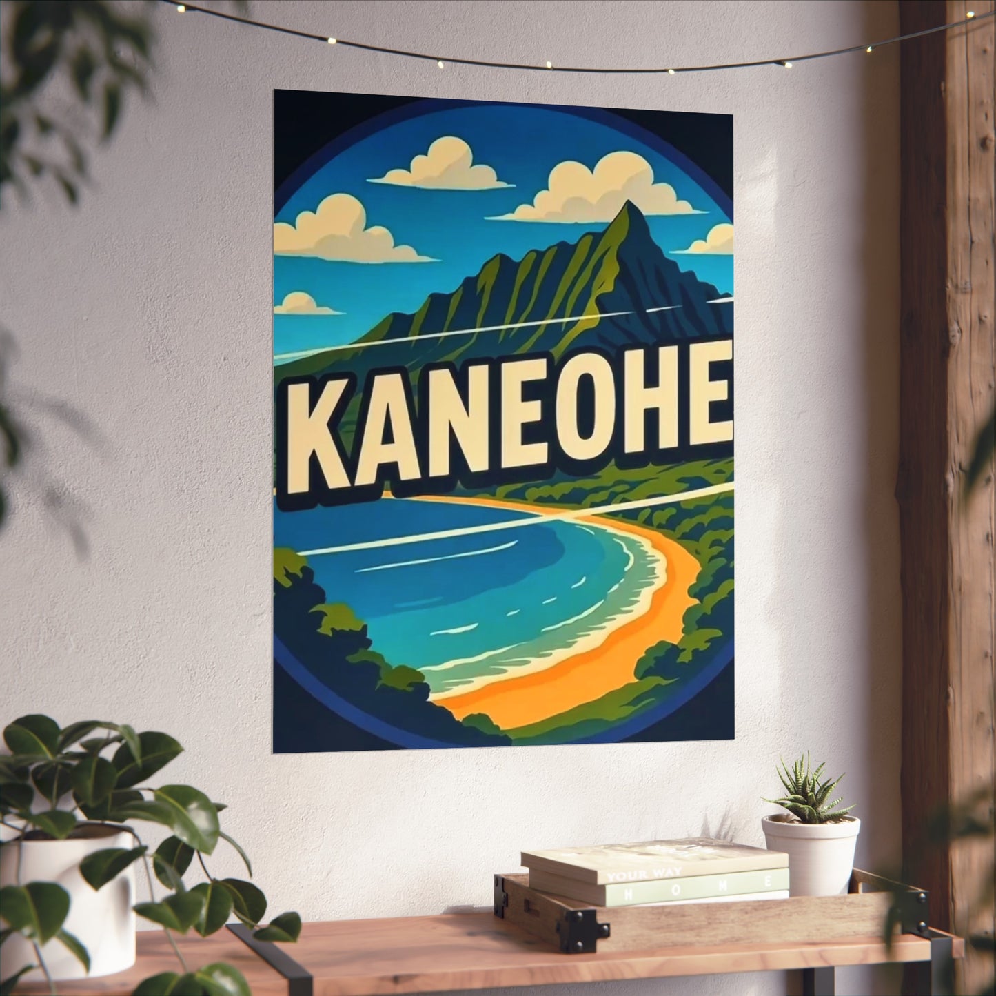 Kaneohe Hawaii Vintage Retro Giclée Print Art Series Poster