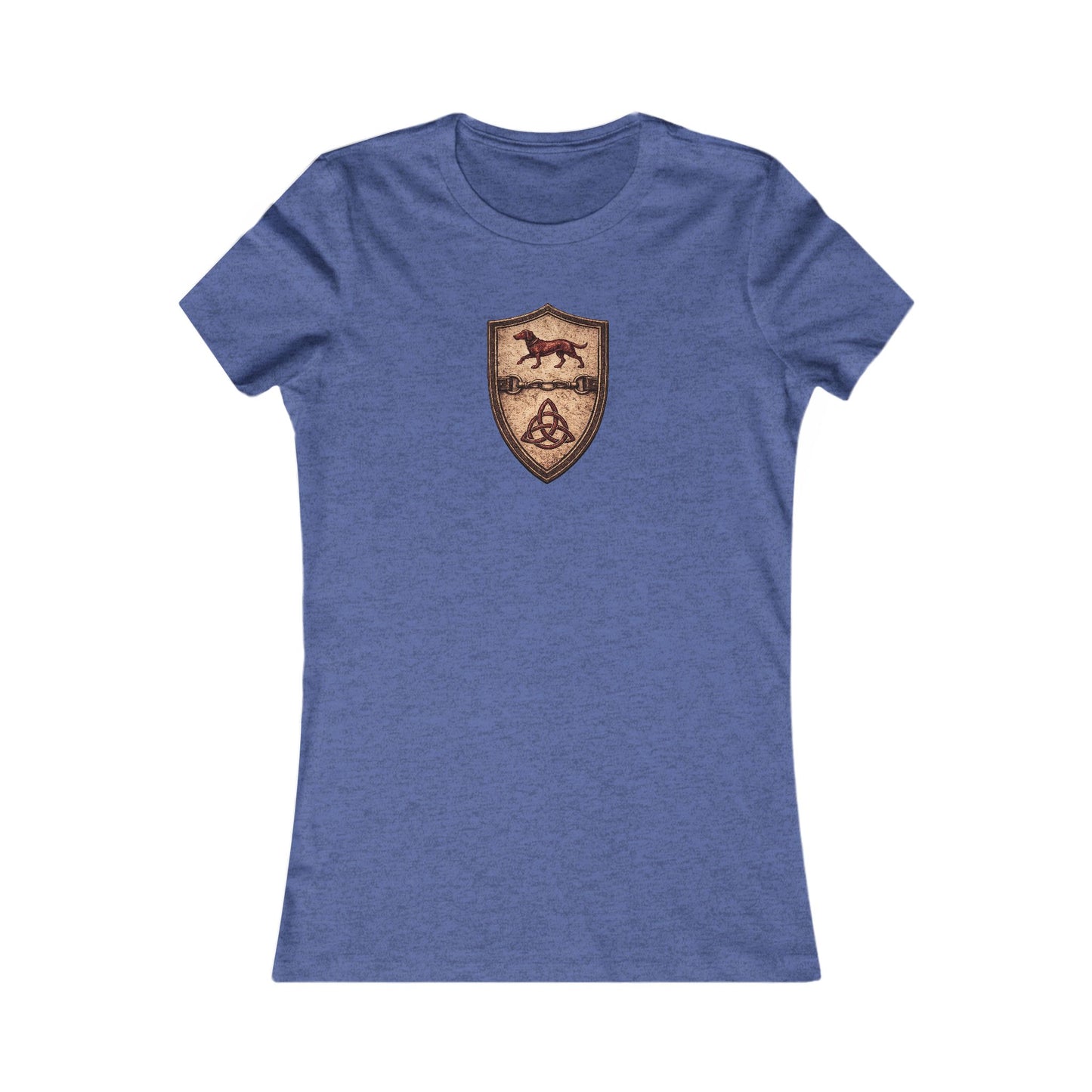 №108 Knight Crest Women's Fitted Tee · Live Your Best Knight · Temperantia Fiducia Perseverantia