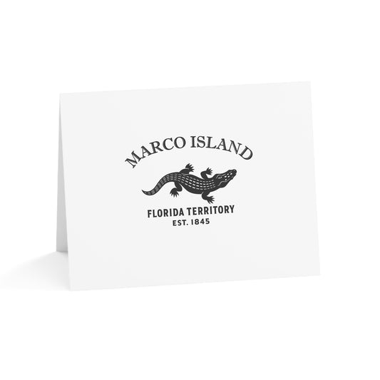 Marco Island Florida Vintage Retro Thank You Card Set - Black Logo
