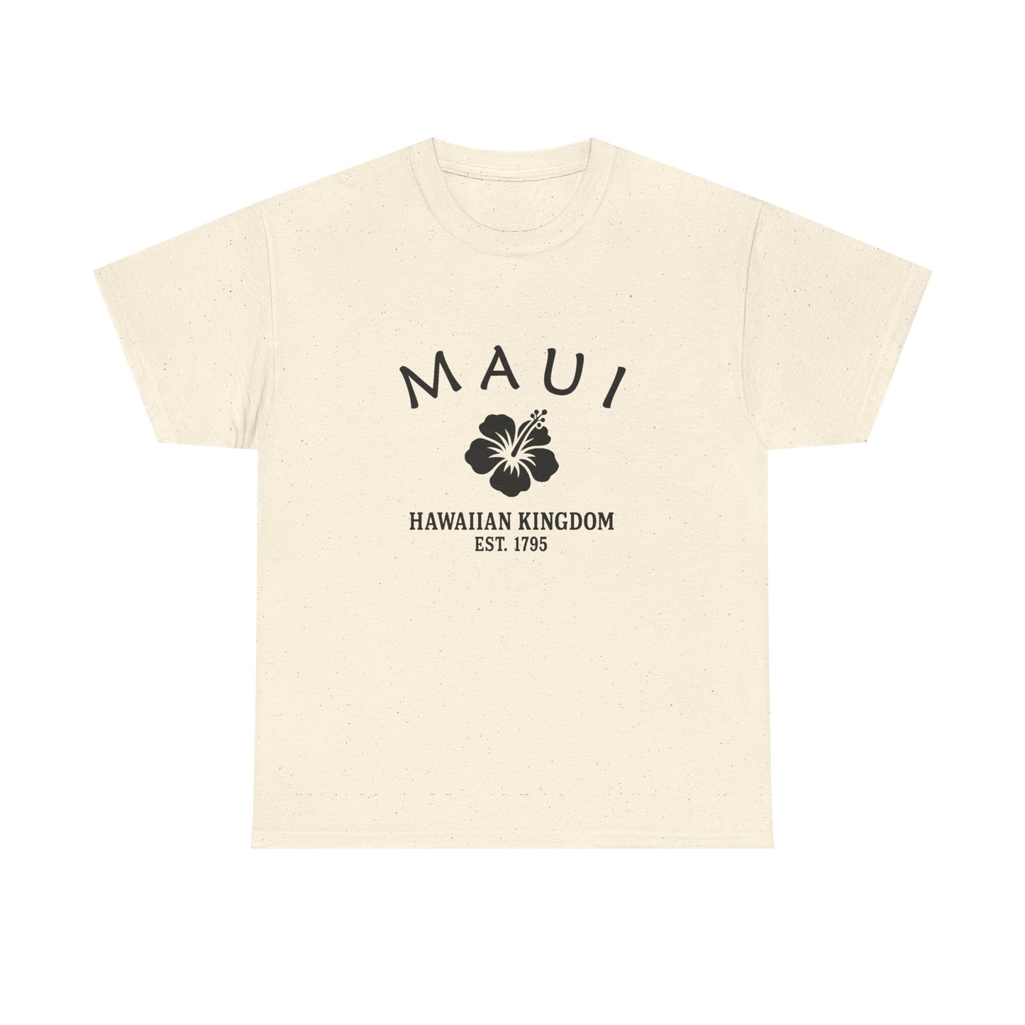 Maui Hawaii Vintage Retro Unisex Heavy Cotton Tee - Black Logo