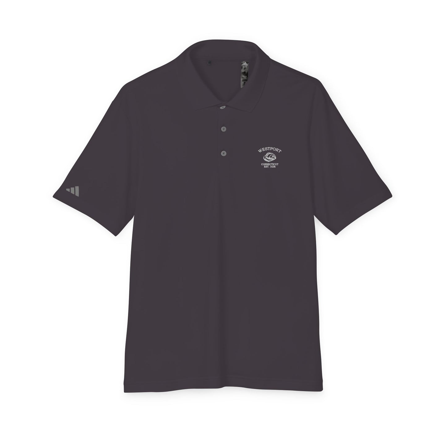 Westport Connecticut Vintage Retro Embroidered Performance Polo Shirt - White Logo