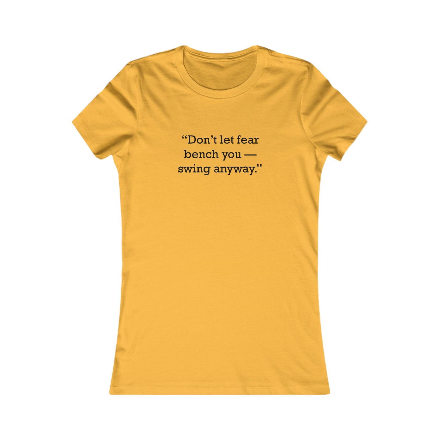 Quote 33 Don_T-Let-Fear Ringspun Cotton Fitted Vintage Retro Womens Tee - Black Logo