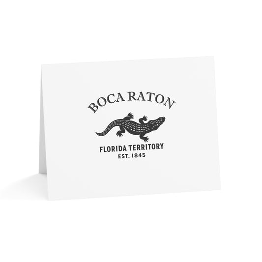 Boca Raton Florida Vintage Retro Thank You Card Set - Black Logo