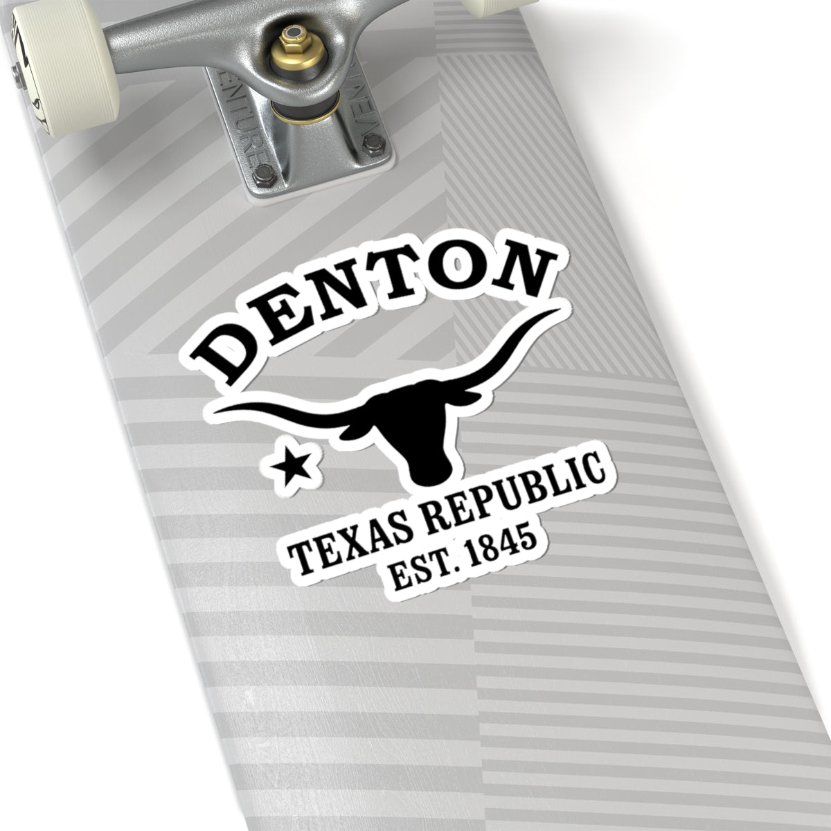 Denton Texas Vintage Retro Vinyl Sticker - Black Logo
