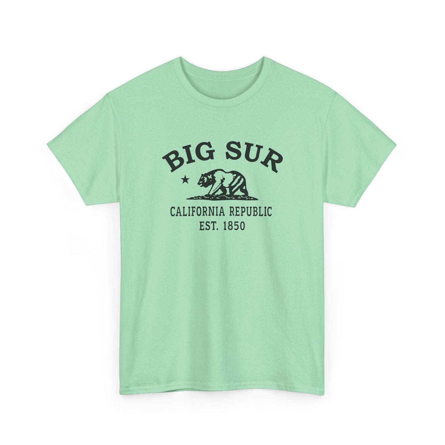 Big Sur California Vintage Retro Unisex Heavy Cotton Tee - Black Logo