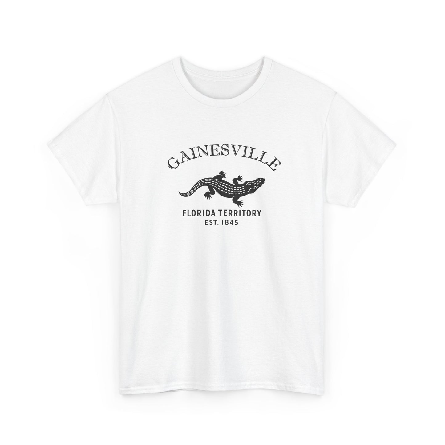 Gainesville Florida Vintage Retro Unisex Heavy Cotton Tee - Black Logo
