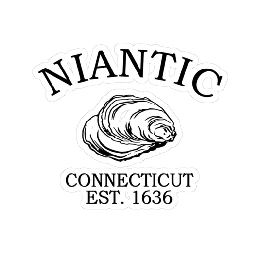 Niantic Connecticut Vintage Retro Vinyl Sticker - Black Logo