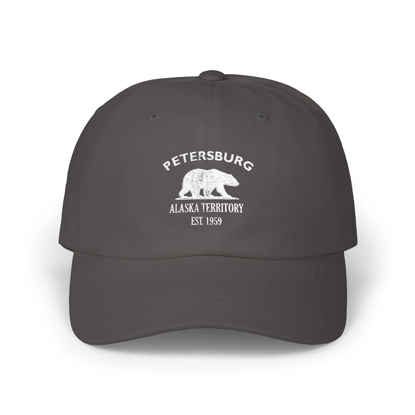 Petersburg Alaska Vintage Retro Embroidered Cotton Cap - White Logo