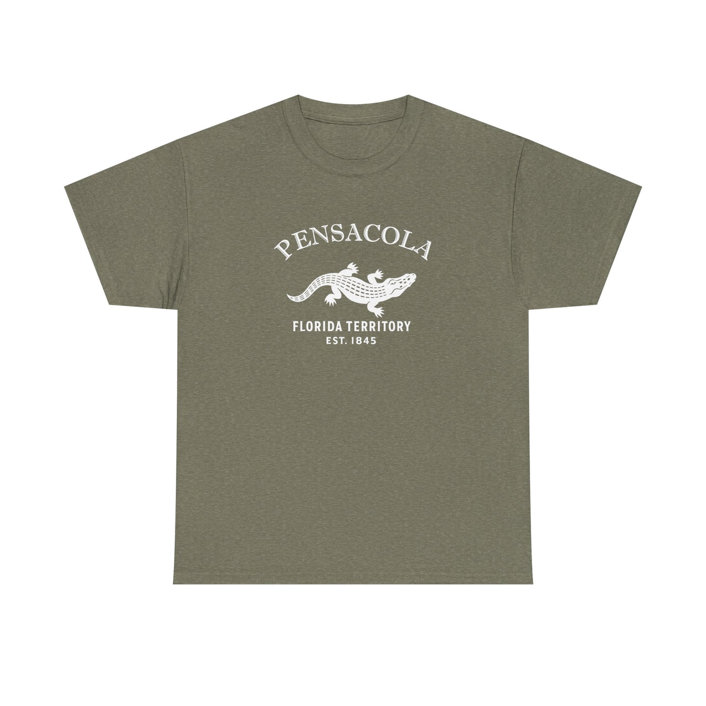 Pensacola Florida Vintage Retro Unisex Heavy Cotton Tee - White Logo