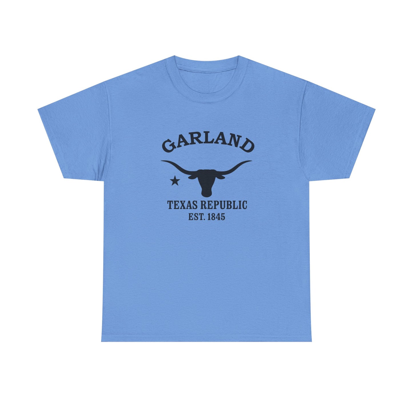 Garland Texas Vintage Retro Unisex Heavy Cotton Tee - Black Logo