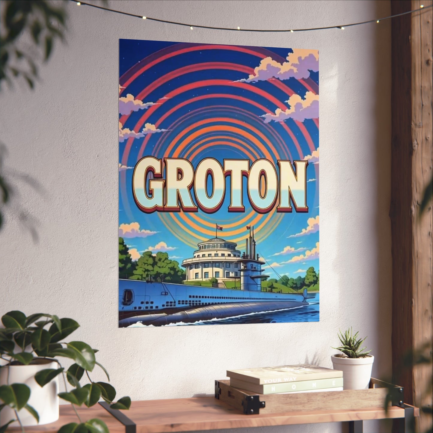 Groton Connecticut Vintage Retro Giclée Print Art Series Poster