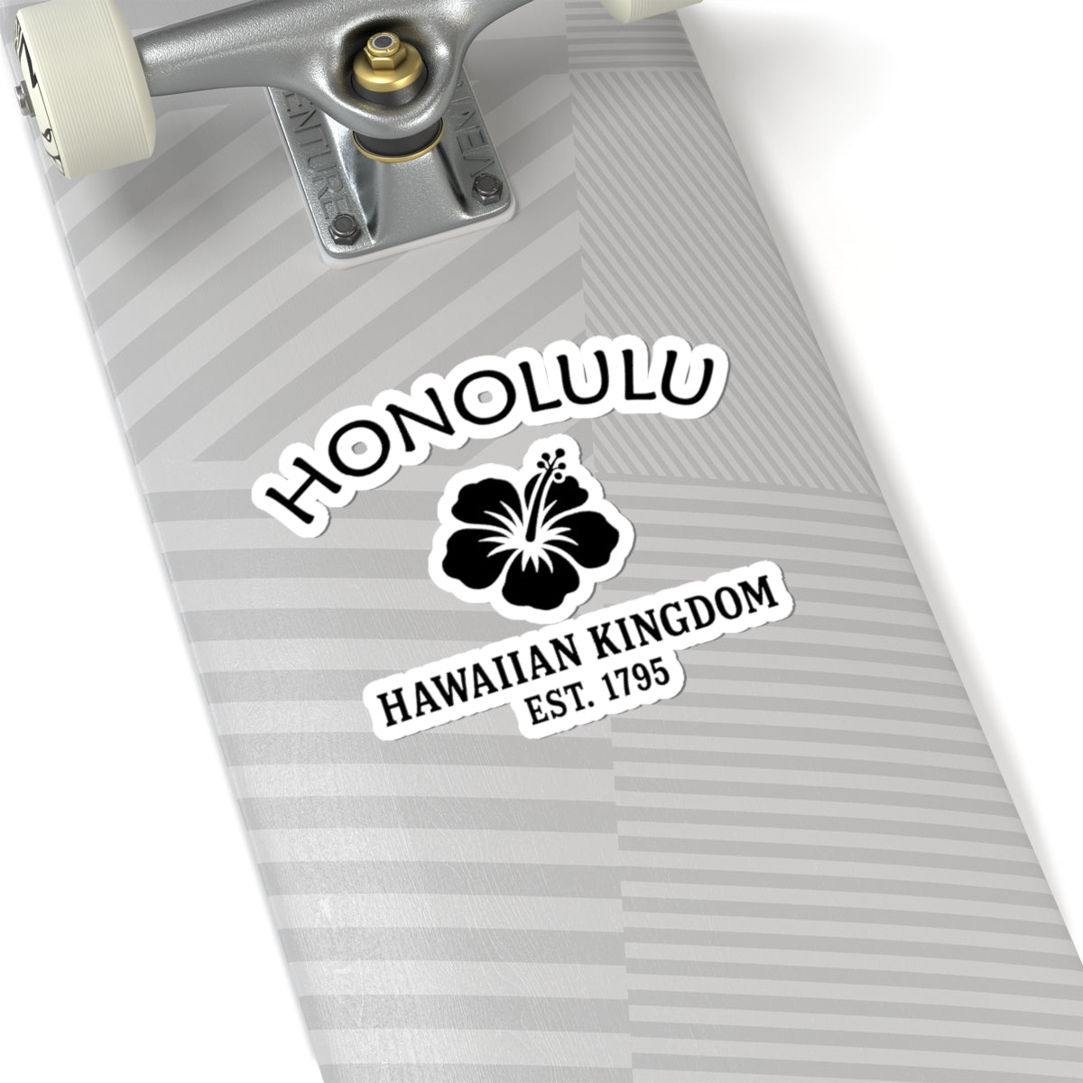 Honolulu Hawaii Vintage Retro Vinyl Sticker - Black Logo