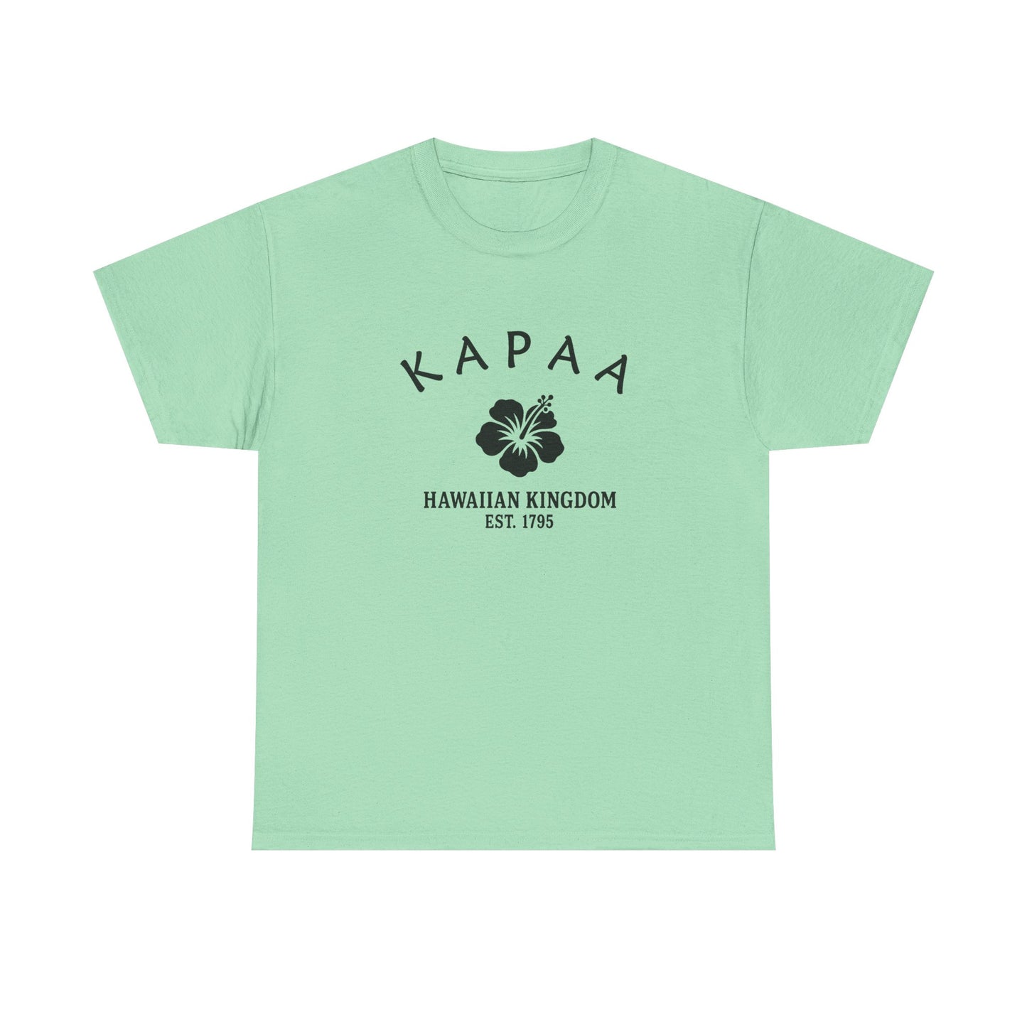 Kapaa Hawaii Vintage Retro Unisex Heavy Cotton Tee - Black Logo