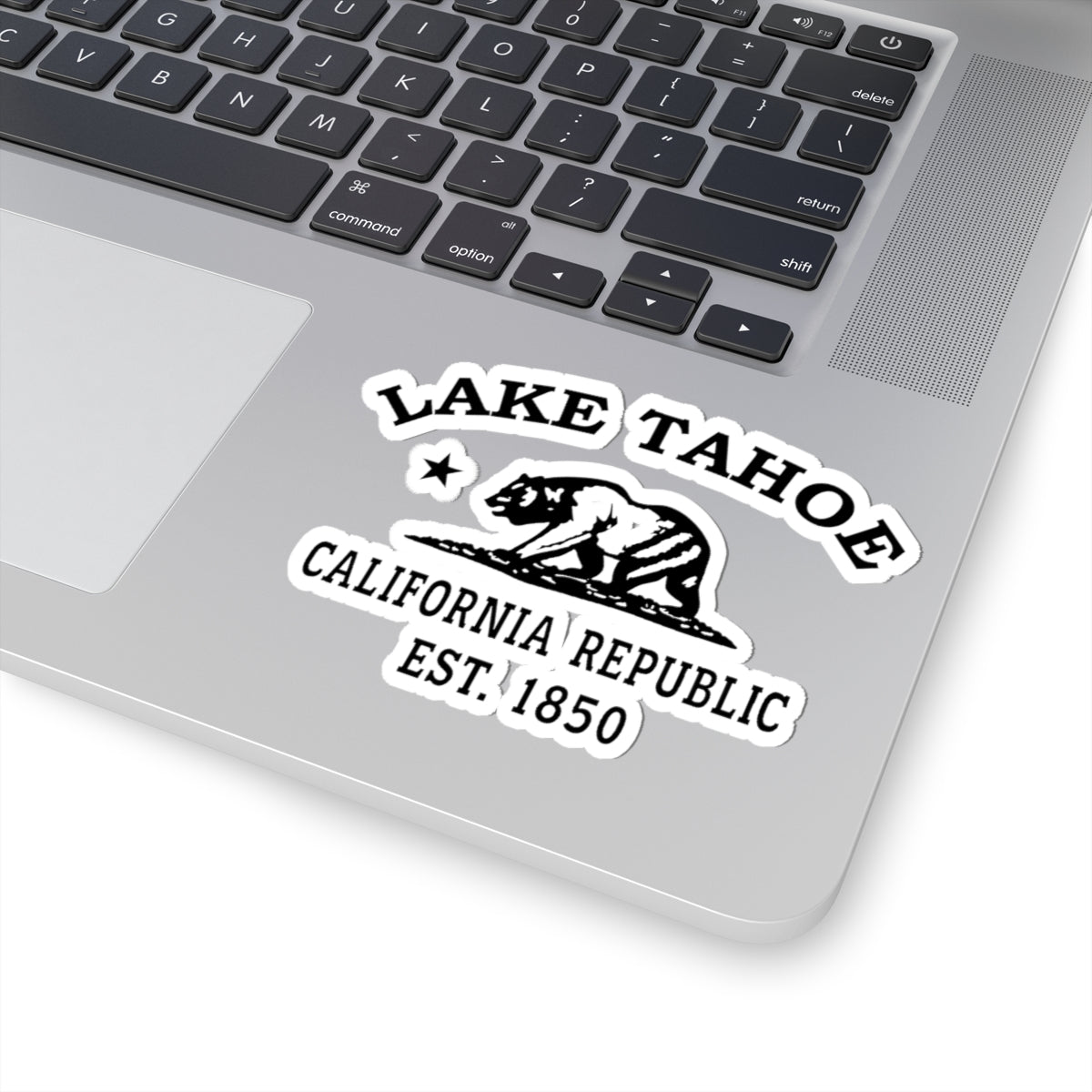 Lake Tahoe California Vintage Retro Vinyl Sticker - Black Logo