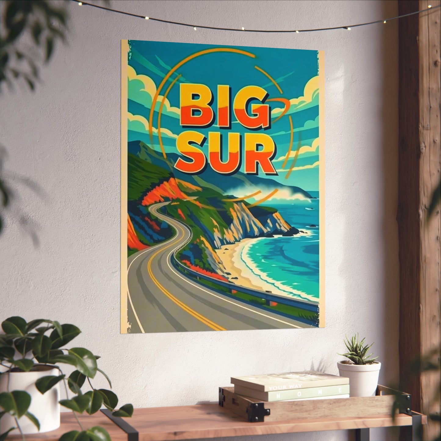 Big Sur California Vintage Retro Giclée Print Art Series Poster