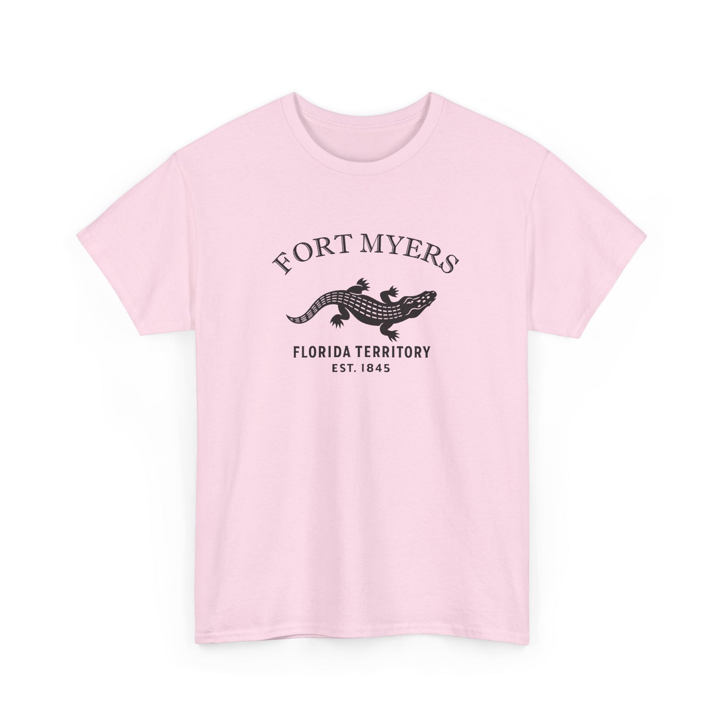 Fort Myers Florida Vintage Retro Unisex Heavy Cotton Tee - Black Logo
