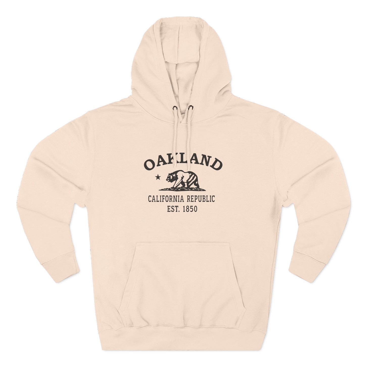 Oakland California Vintage Retro Unisex Heavy Cotton Hoodie - Black Logo