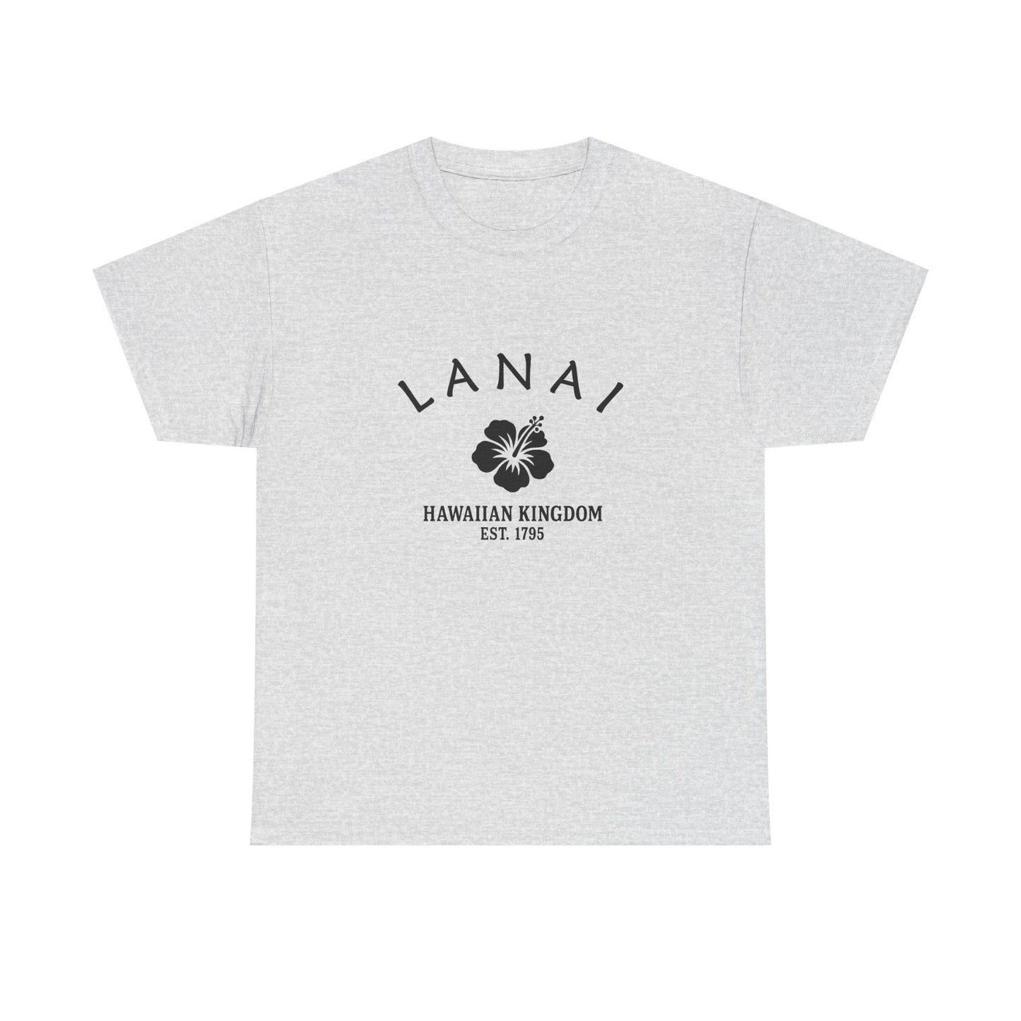 Lanai Hawaii Vintage Retro Unisex Heavy Cotton Tee - Black Logo