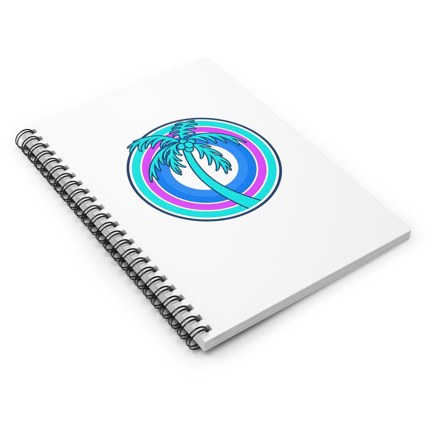 Hawleywood Vintage Retro Spiral Ruled Journal - Bullseye Logo