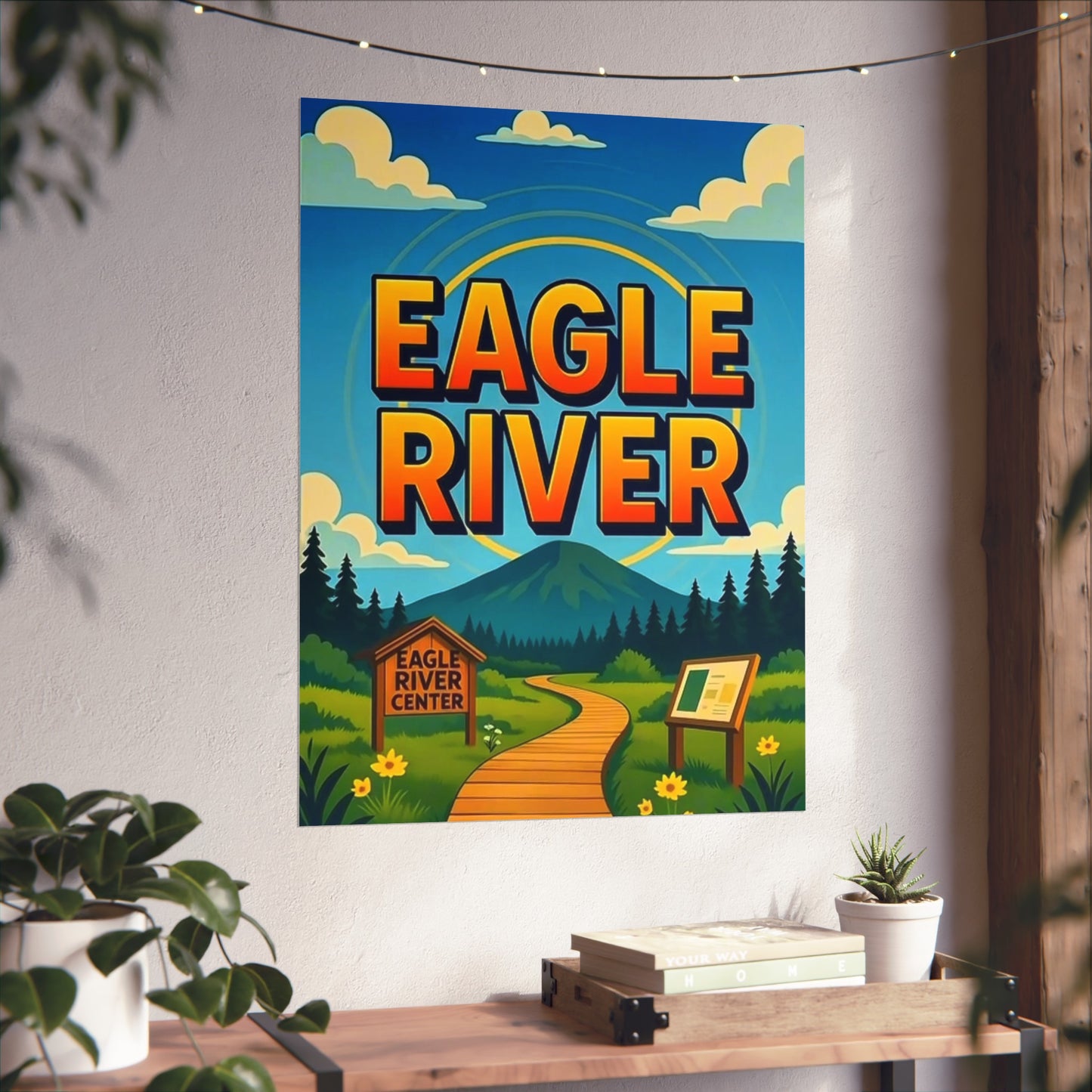 Eagle River Alaska Vintage Retro Giclée Print Art Series Poster