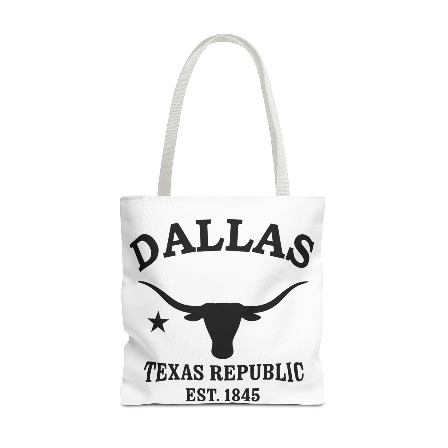 Dallas Texas Vintage Retro Light Canvas Tote - Black Logo