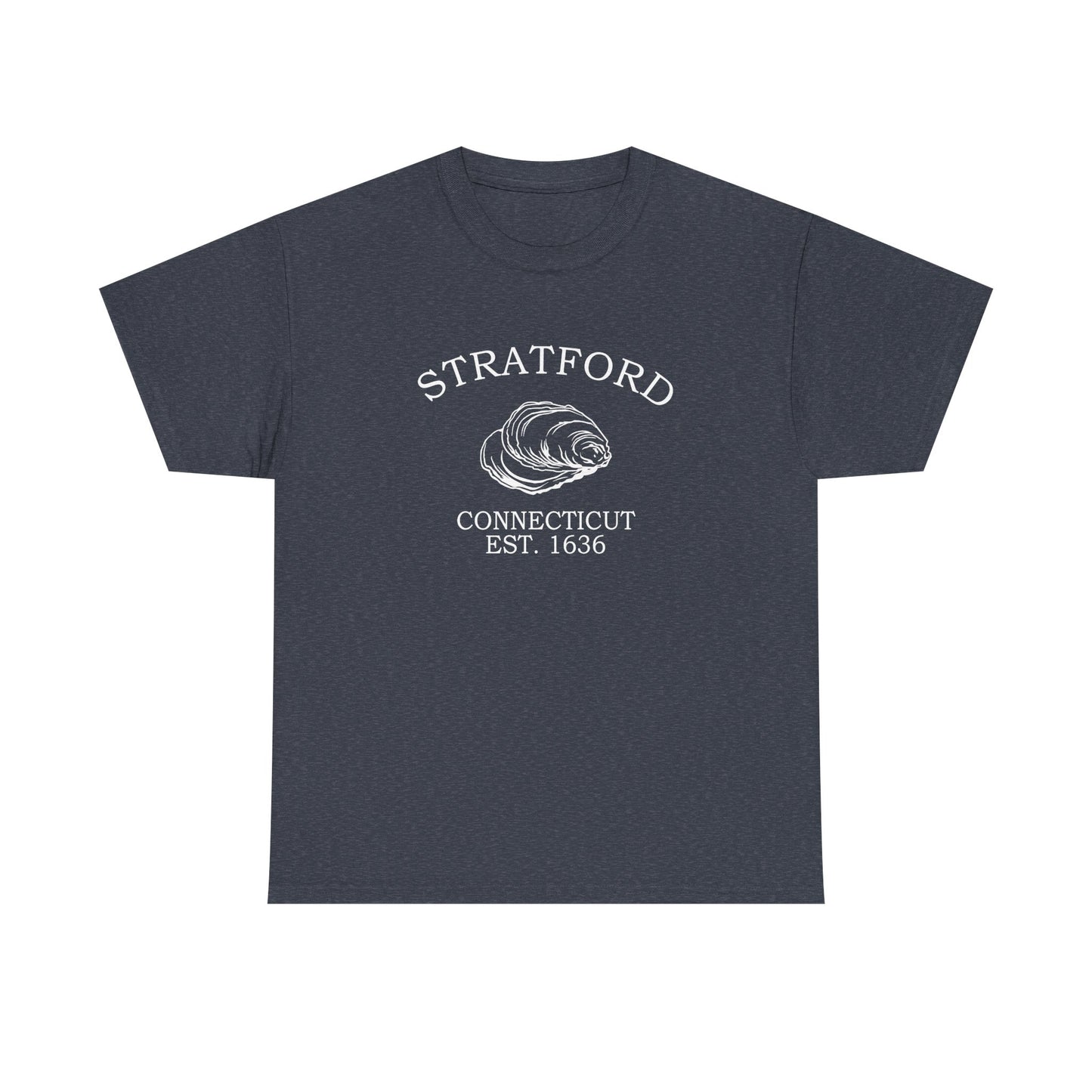 Stratford Connecticut Vintage Retro Unisex Heavy Cotton Tee - White Logo