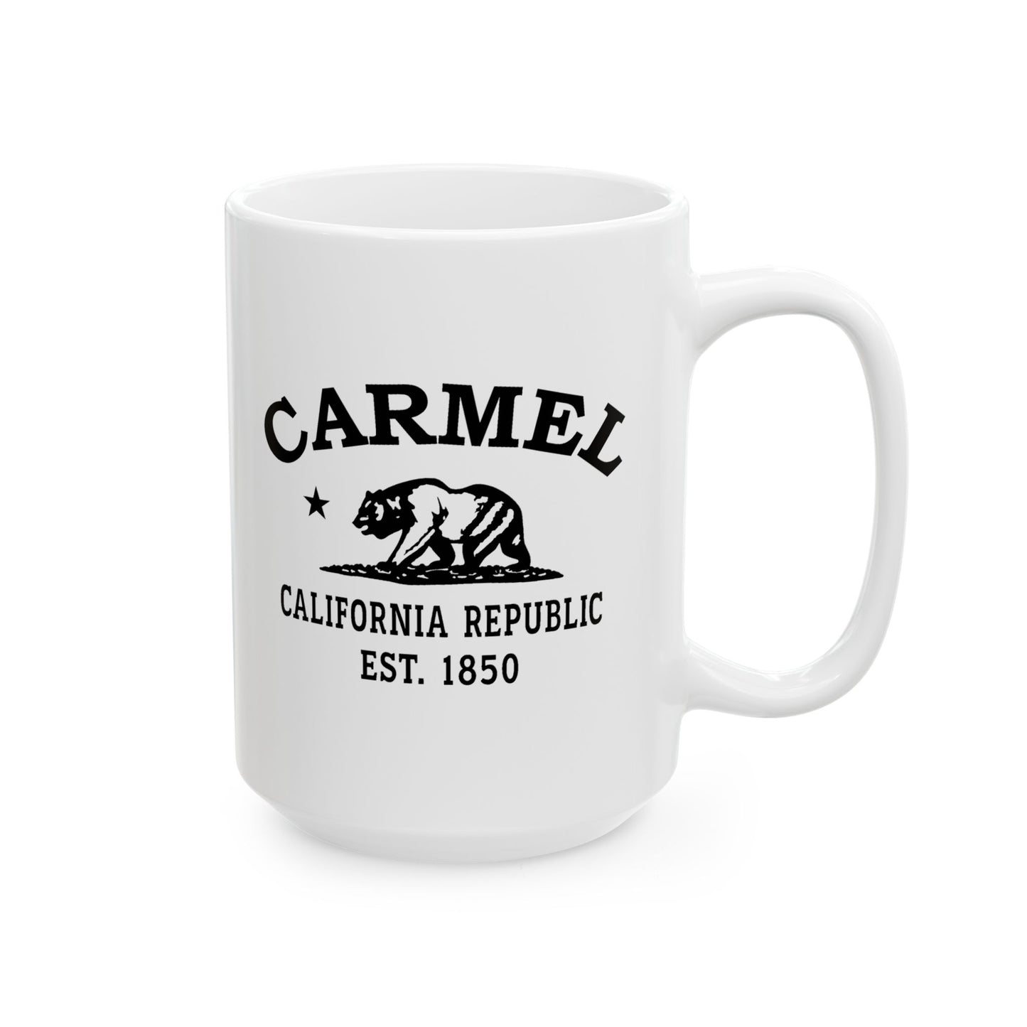 Carmel California Vintage Retro Ceramic Mug - Black Logo